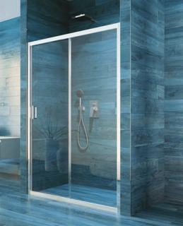Sprchové posuvné dveře LIMA 100 cm  rám chrom ALU, sklo Čiré nebo Point 6 mm. Výška dveří je 190 cm. Výplň: čiré