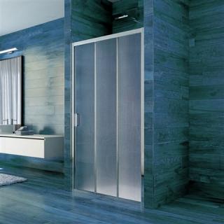 Sprchové trojdílné posuvné dveře LIMA 100 cm  bezpečnostní sklo point 6 mm. Výška dveří je 190 cm.