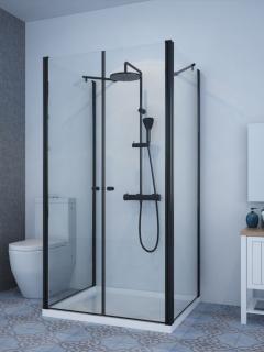 Sprchový kout nástěnný Komfort Black 80x80x80x190 cm  Nadčasový a moderní sprchový kout z kvalitního materiálu