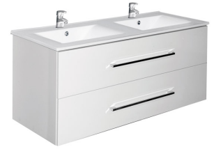 Trento W 120 bílá - koupelnová skříňka s umyvadlem  zpomalovací mechanismus SoftClose