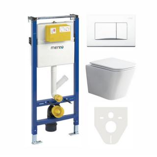 WC komplet pro sádrokarton s příslušenstvím MM02SETRB  Samonosný modul pro závěsné WC s podomítkovou splachovací nádržkou