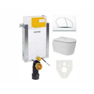 WC komplet pro zazdění s přislušenstvím MM01SETRA  WC SET obsahuje - modul pro zazdění, závěsné WC Rimless, sedátko Soft - Close, tlačítko MM10,…