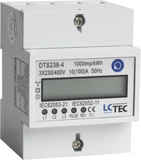 Elektroměr DTS238-4 3F 10/100A 3x230/400 s funkcí resetu