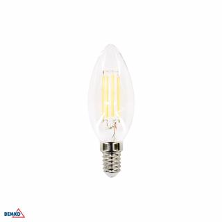 LED žárovka FILAMENT E14 C35 4W 2700K