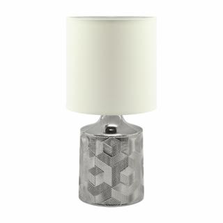 Stolní lampa LINDA E14, bílá/chrom