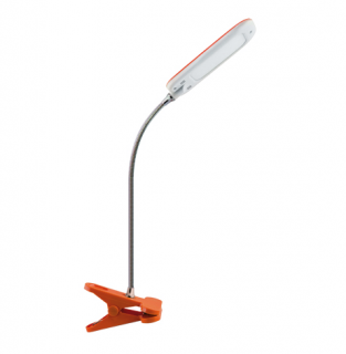 Stolní lampička DORI LED oranžová s klipem