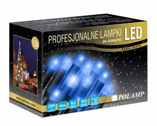 Světelné vánoční řetězy 80LED+20LED flash efekt 10m - více variant Varianty barev vánočních dekorací: 80 LED modrá + 20 LED flash efekt - studená bílá