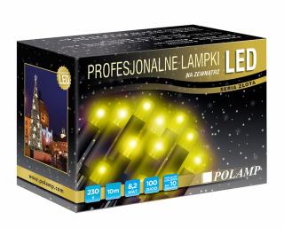 Světelné vánoční řetězy 80LED+20LED flash efekt 10m - více variant Varianty barev vánočních dekorací: 80 LED žlutá + 20 LED flash efekt - studená bílá