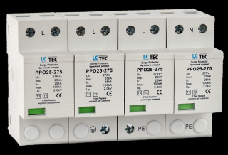 Svodič přepětí PPO25 třída T1+T2 4P 25kA (B+C)
