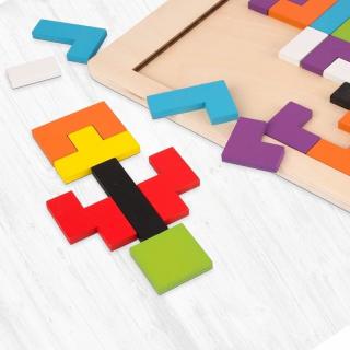 Dřevěné puzzle - tetris