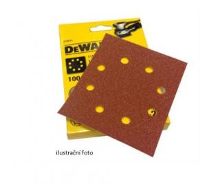 Brusný papír 140 x 115 mm děrovaný, P100 DeWALT - DT3004