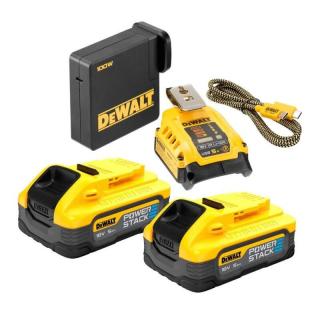DCB094H2 DeWALT Nabíjecí USB adaptér pro baterie XR 18V s bateriemi XR POWERSTACK 2x 5,0Ah (Nabíječka / zdroj)