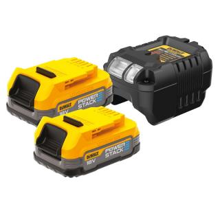 DCB1102E2 DeWALT Sada baterií POWERSTACK 18V LI-ION 1,7AH a vícenapěťové nabíječky XR Li-Ion 10,8V/18V 2A