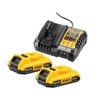 DCB1104D2 DeWALT Nabíječka s akumulátory XR Li-ion 18V 2× 2,0Ah (Sada nabíječky a baterie)