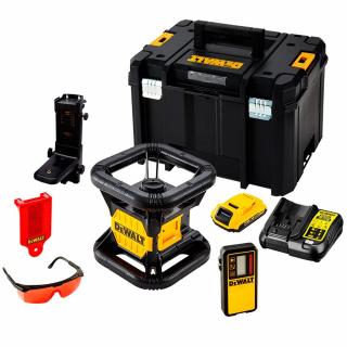 DCE074D1R DeWALT Samonivelační Rotační laser červený s olovnicí 18V XR 2,0Ah