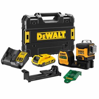 DCE089D1G18 DeWALT Aku křížový laser 360° 10,8V -18V 2,0Ah, zelený paprsek