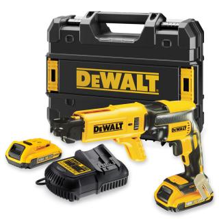 DCF620D2K Bezuhlíkový šroubovák na sádrokarton XR 18 V Li-Ion 2x2,0Ah - DeWALT (AKU šroubovák se zásobníkem)