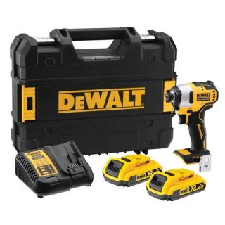 DCF809D2T DeWALT Rázový šroubovák 1/4 , 190Nm, XR 18V, 2x 2,0Ah Li-Ion, TSTAK