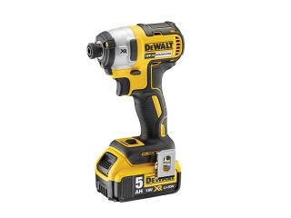 DCF887P2 DeWALT Aku bezuhlíkový rázový utahovák 1/4  s 3 převodovými stupni, 18V