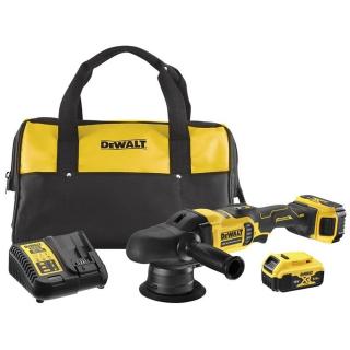 DCM848P2 DeWALT Aku excentrická leštička 18V, 2x 5.0 Ah Li-Ion,v brašně