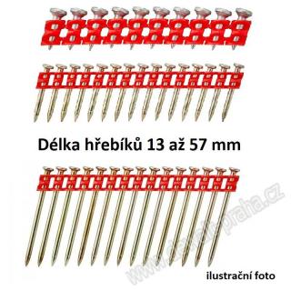 DCN8903027 Hřebíky XH pro velmi tvrdý beton a železo 27x3mm, 15 hřebíků na pásce, 1005 ks, pro DCN890N, DCN890P2 DeWALT (27 x 3 mm)