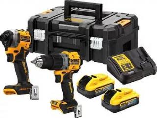 DeWALT DCK2050H2T Combo sada aku nářadí - příklepová vrtačka DCD805 + rázový utahovák DCF850, kufr TSTAK 18V POWERSTACK 2 x 5,0Ah