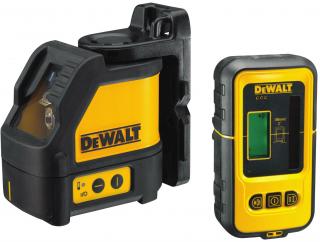 DeWALT- DW088KD Červený křížový laser samonivelační s příjmačem DE0892