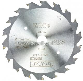 DT1089 DeWALT EXTREME Pilový kotouč 165 x 20 mm, 18 zubů