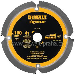 DT1470 DeWALT Pilový kotouč 160x20mm pro cementovláknité / laminátové desky