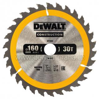 DT1932 DeWALT Pilový kotouč 160 x 20 mm, 30 zubů