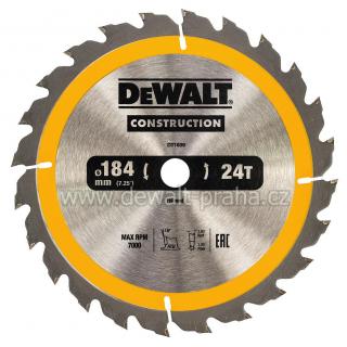 DT1939 DeWALT Pilový kotouč 184 x 16 mm, 24 zubů