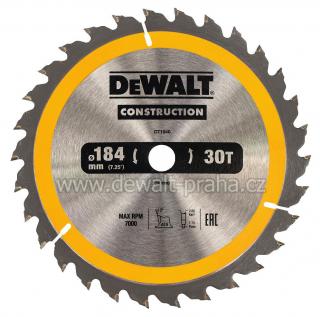 DT1940 DeWALT Pilový kotouč 184 x 16 mm, 30 zubů