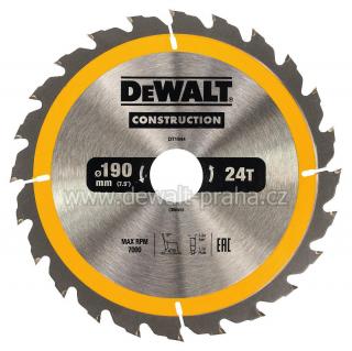 DT1944 DeWALT Pilový kotouč 190 x 30 mm, 24 zubů