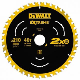 DT20433 DeWALT Pilový kotouč Extreme 210 x 30 mm, 40 zubů