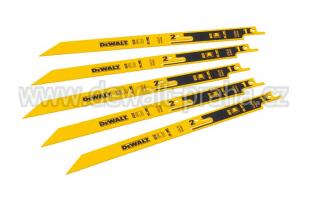 DT2416 Bi-metalový Pilový plátek 228 mm, na kov, sada 5 ks, DeWALT