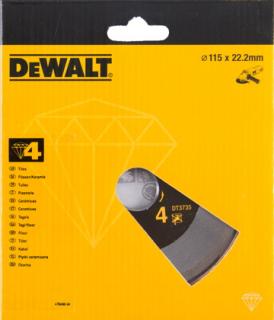 DT3735 DeWALT Diamantový kotouč 115mm se slinutými karbidy pro řezání dlažby (se spojitým obvodem)