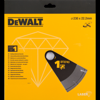 DT3743 DeWALT Diamantový kotouč segmentový 230 x 22,2 mm / suché řezání