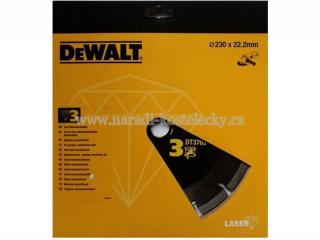 DT3763 Diamantový kotouč na tvrdé materiály, žulu, beton 230mm, Laser 3 DeWALT
