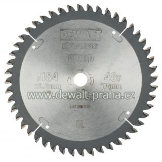 DT4092 DeWALT Pilový kotouč 184 x 16 mm, 48 zubů