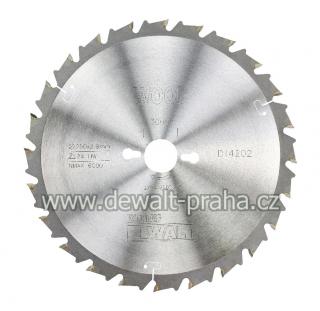 DT4202 DeWALT Pilový kotouč 250x30mm, 24 zubů (Pro pily s radiálním ramenem)