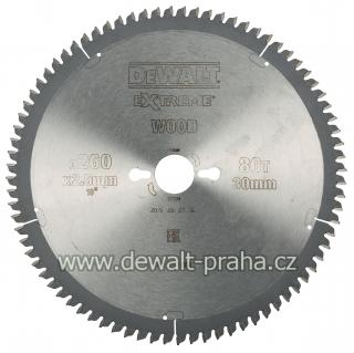 DT4280 DeWALT Pilový kotouč 260x30mm, 80 zubů