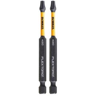 DT70568T DeWALT Prodloužený torzní šroubovací bit Torx T20 89 mm, 2 ks, FLEXTORQ, EXTREME (FLEXTORQ 3.0 IMPACT READY ZONE)