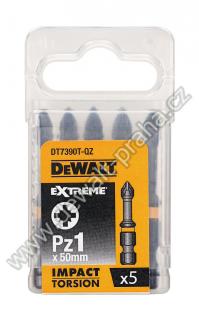 DT7390T DeWALT Sada bitů 5 ks Pozidrive Pz1 EXTREME Torsion