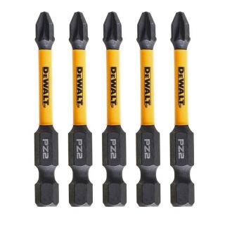 DT7391T DeWALT Sada torzních šroubovacích bitů 5 ks Pozidrive Pz2 57mm FLEXTORQ, EXTREME (FLEXTORQ 3.0 IMPACT TORSION READY ZONE)