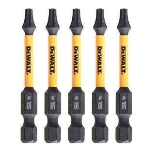 DT7394T DeWALT Sada torzních šroubovacích bitů 5 ks Torx T15 57mm FLEXTORQ, EXTREME (FLEXTORQ 3.0 IMPACT TORSION READY ZONE)