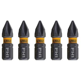 DT7993T DeWALT Sada torzních šroubovacích bitů 5 ks Phillips Ph1 25mm FLEXTORQ, EXTREME (FLEXTORQ 3.0 IMPACT TORSION READY ZONE)