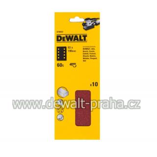 DT8620 DeWALT Brusný papír suchý zip 190x93mm P60, 10ks