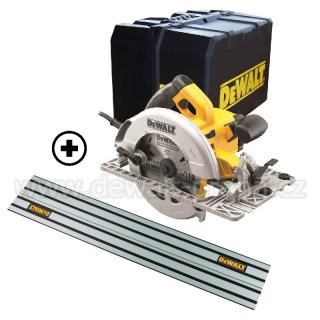DWE576K R +DWS5022 DeWALT Kotoučová pila v kufru s 1,5m Vodící lištou