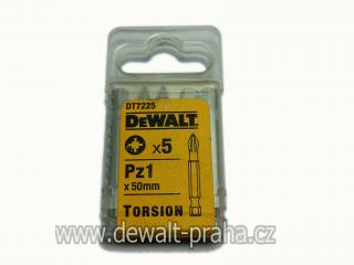 Křížový šroubovací nástavec Torsion Pozidrive Pz1 50 mm (5ks) DeWALT - DT7225