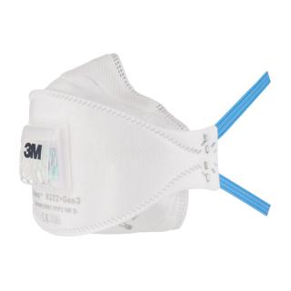 9322+ AURA Gen3  Filtrační polomaska 3M, FFP2, s ventilkem, skládací, NOVÁ generace